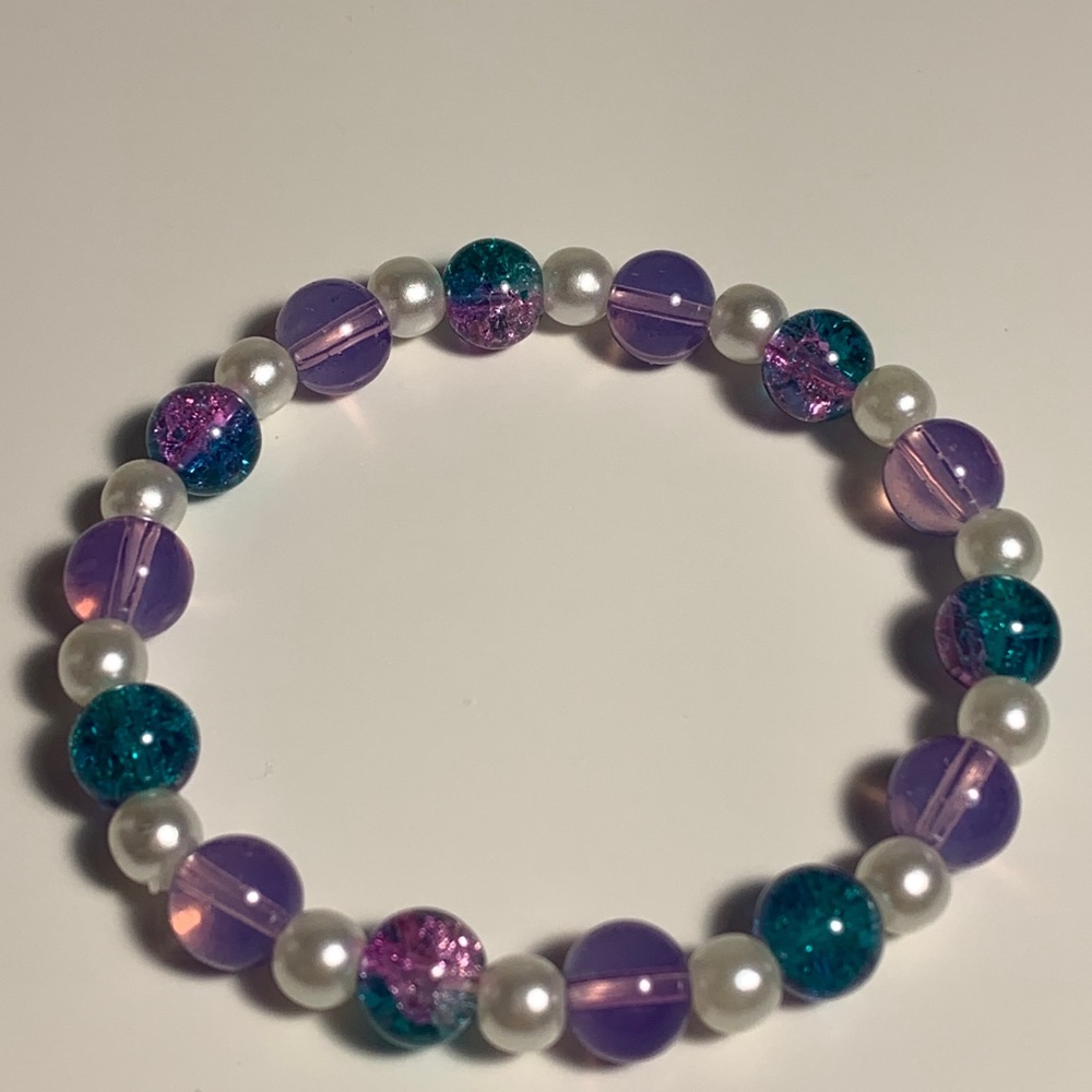 Ombré purple pearl bracelet